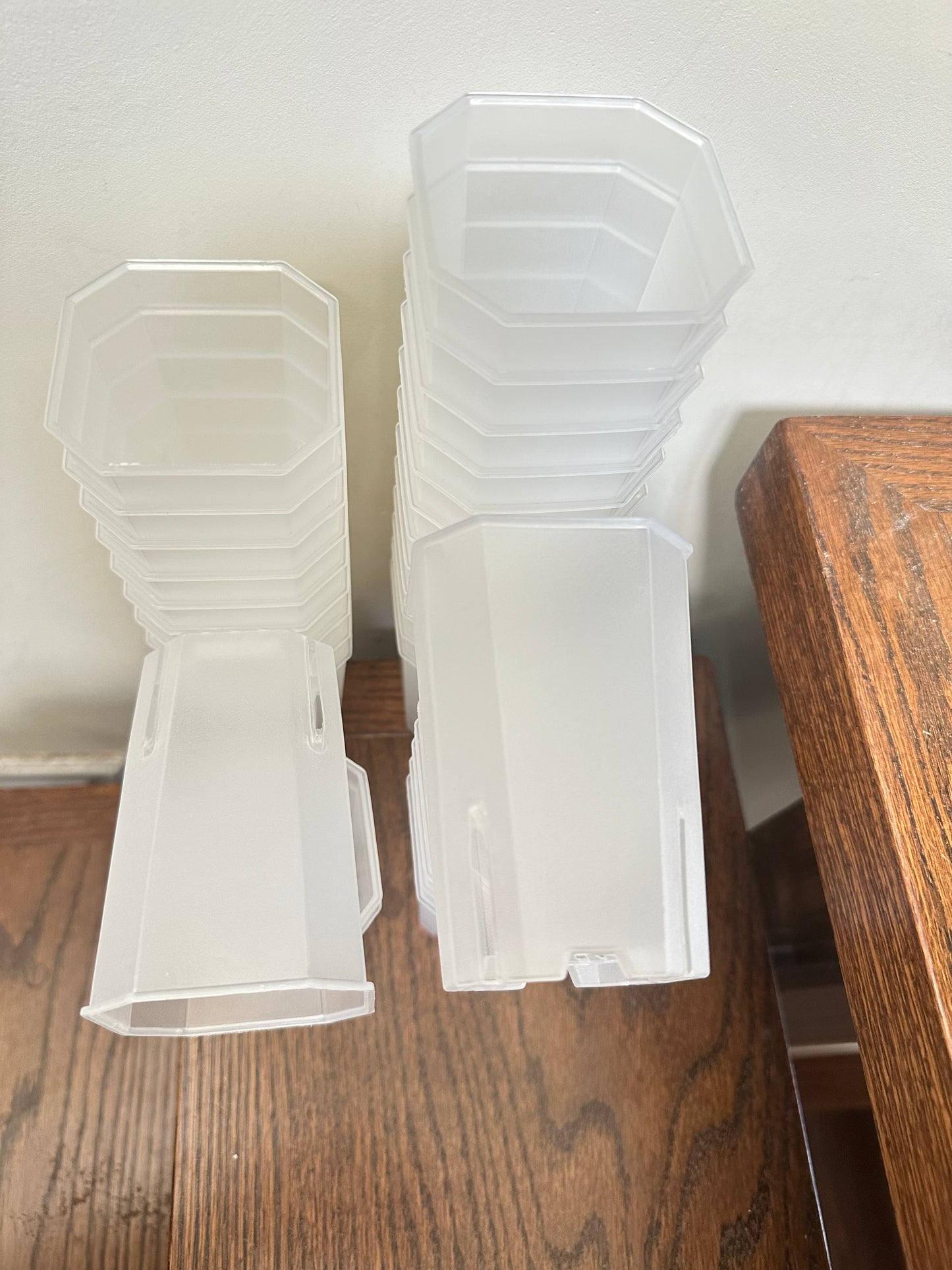 Transparent Square Pot 3”x4”Tall