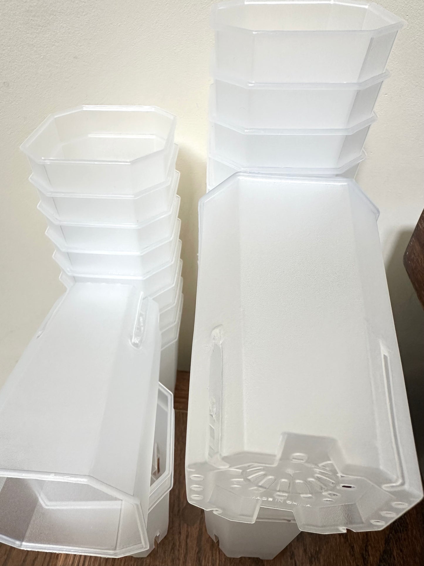 Transparent Square Pot 3”x4”Tall