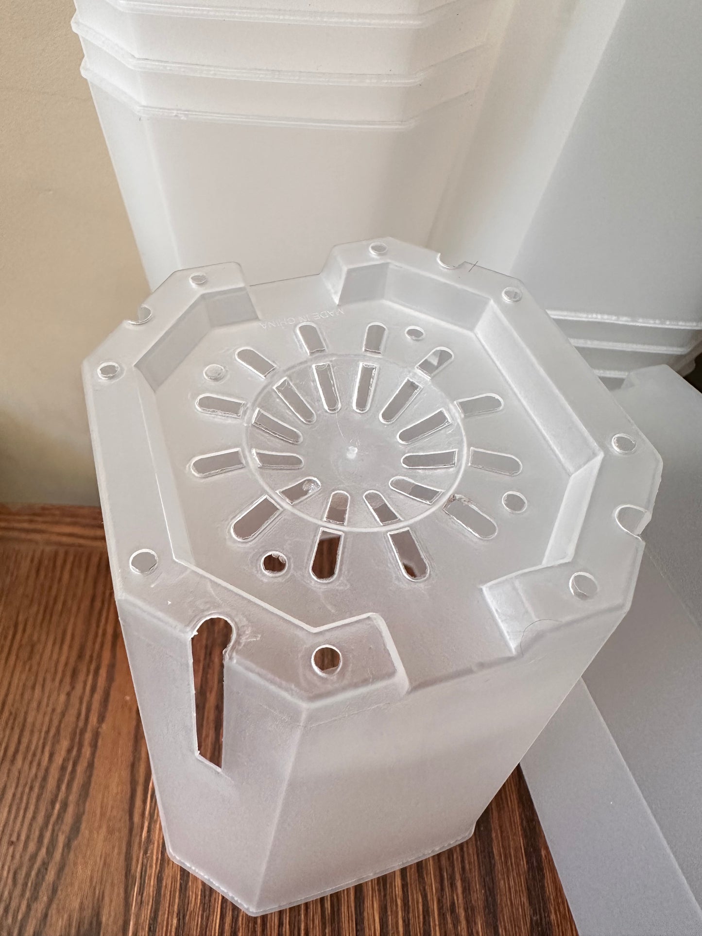 Transparent Pot - 6.5” Tall; 5.6” x 4.8” Wide
