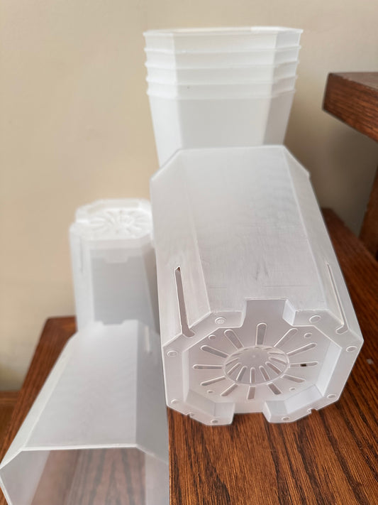 Transparent Pot 7.2” Tall, 6.7” x 6”Wide