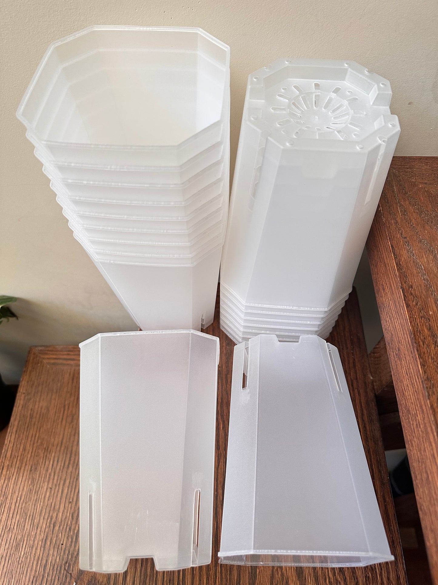 Transparent Pot - 6.5” Tall; 5.6” x 4.8” Wide